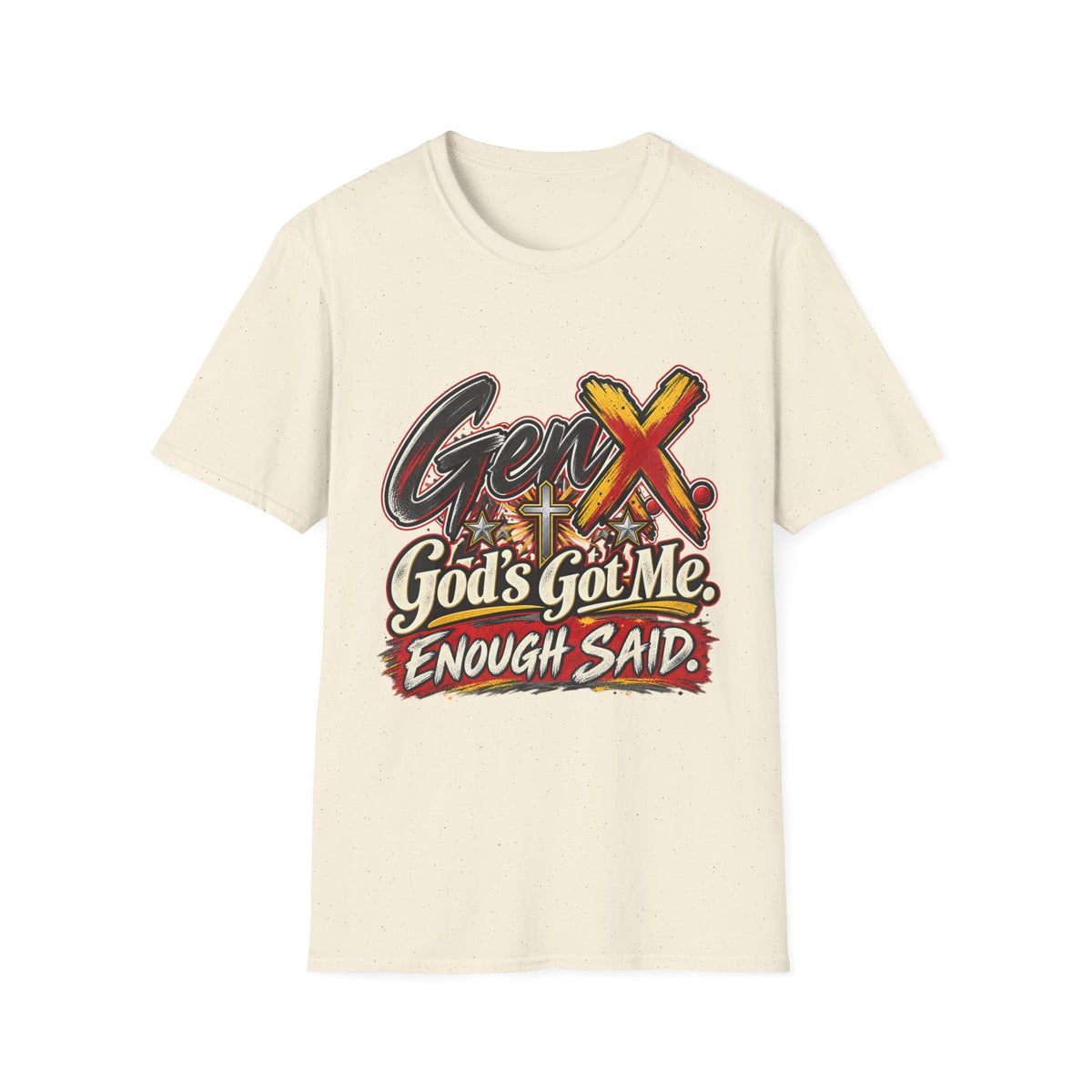 Gen X "God's Got Me" Graphic T-Shirt — Faith-Based Vintage Style