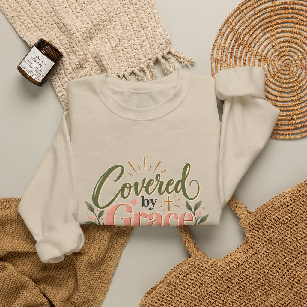 Covered by Grace, Powered by Coffee Sweatshirt