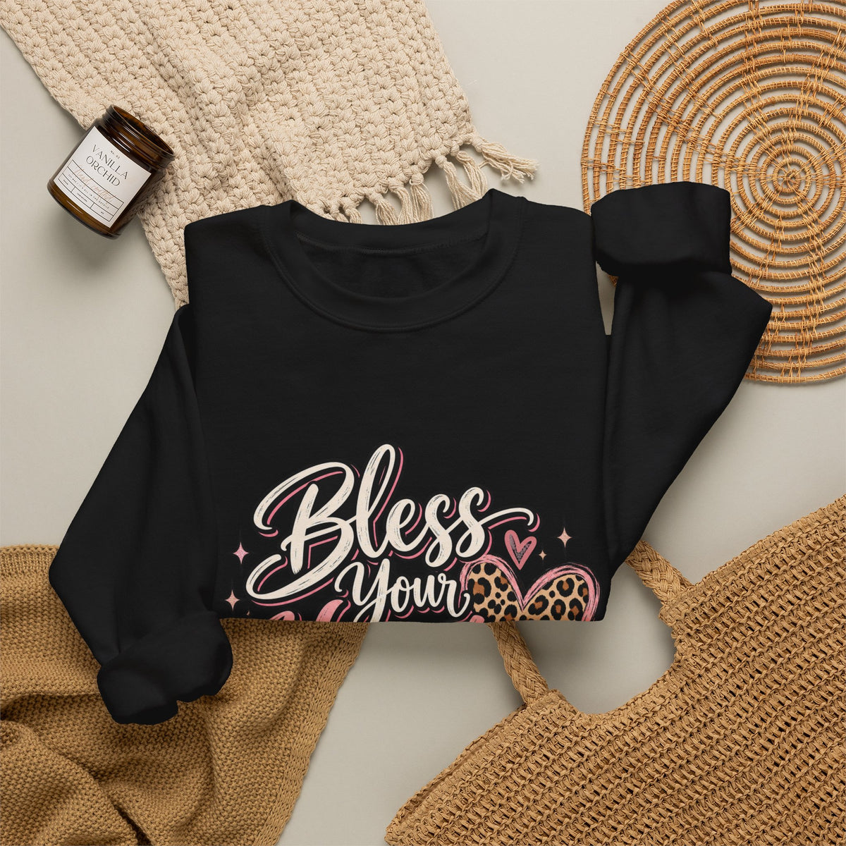 Bless Your Heart Crewneck Sweatshirt — "Jesus Is Still Working On Me" Christian Pullover