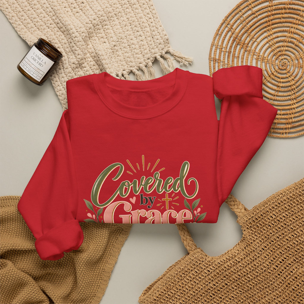 Covered by Grace, Powered by Coffee Sweatshirt