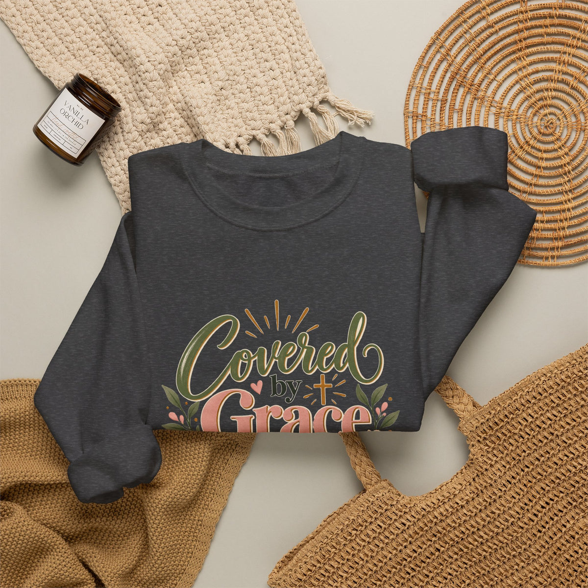 Covered by Grace, Powered by Coffee Sweatshirt